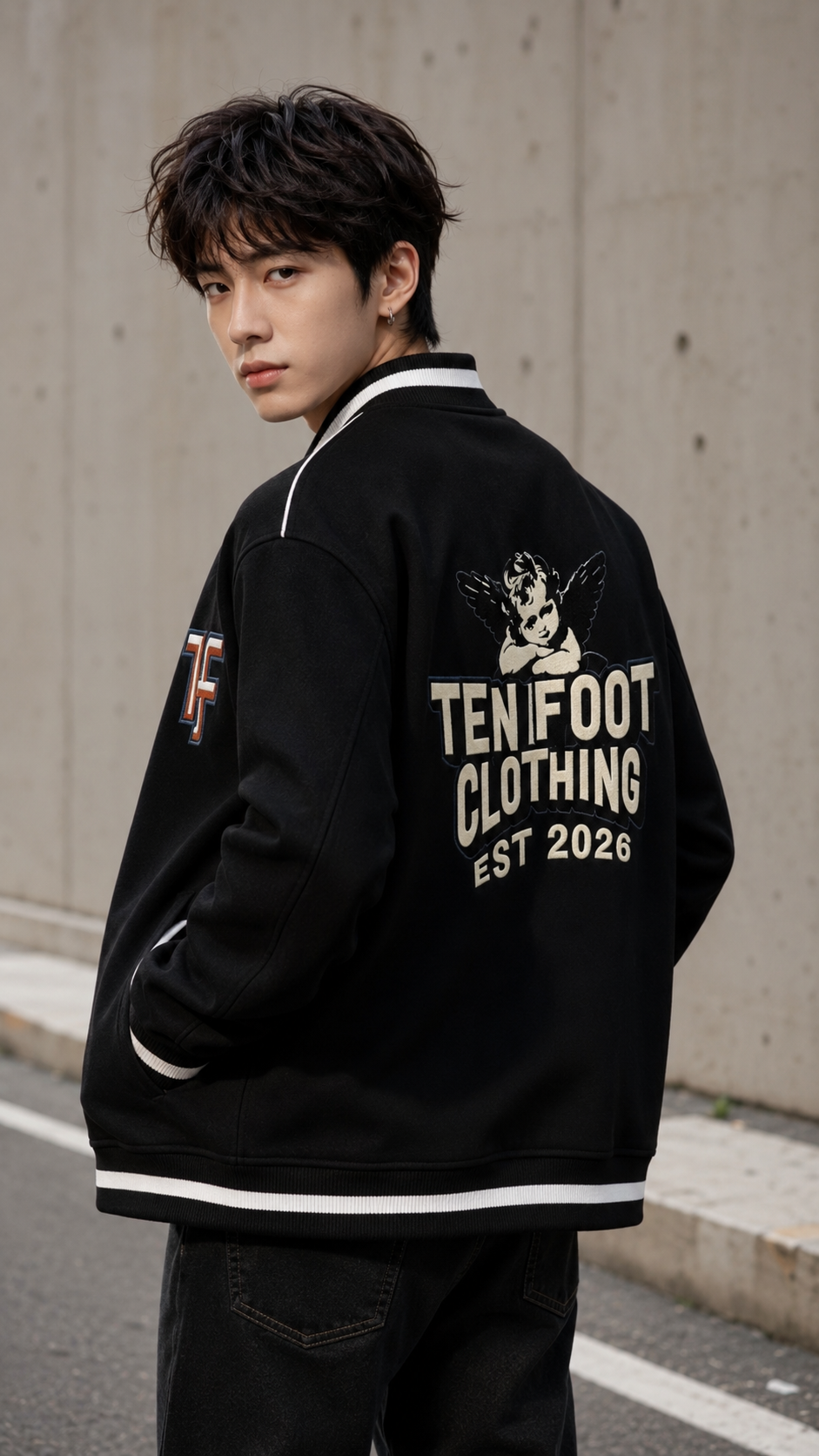 Ten Foot Athletic Zip Bomber Jacket