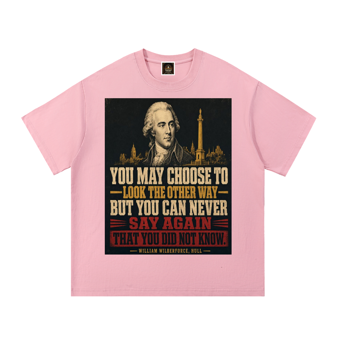 Cotton T-shirt in pink with front graphic print and short sleeves