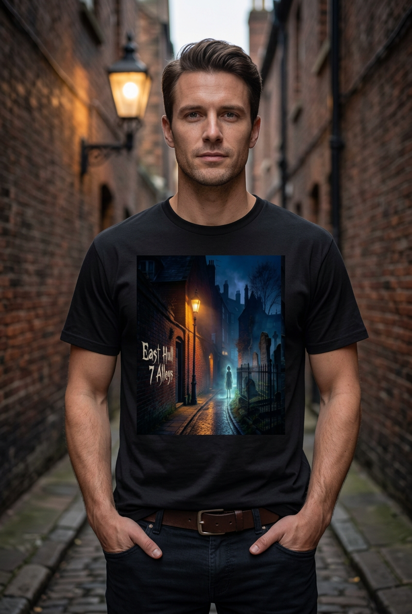 7 Alleys T-shirt lifestyle mockup