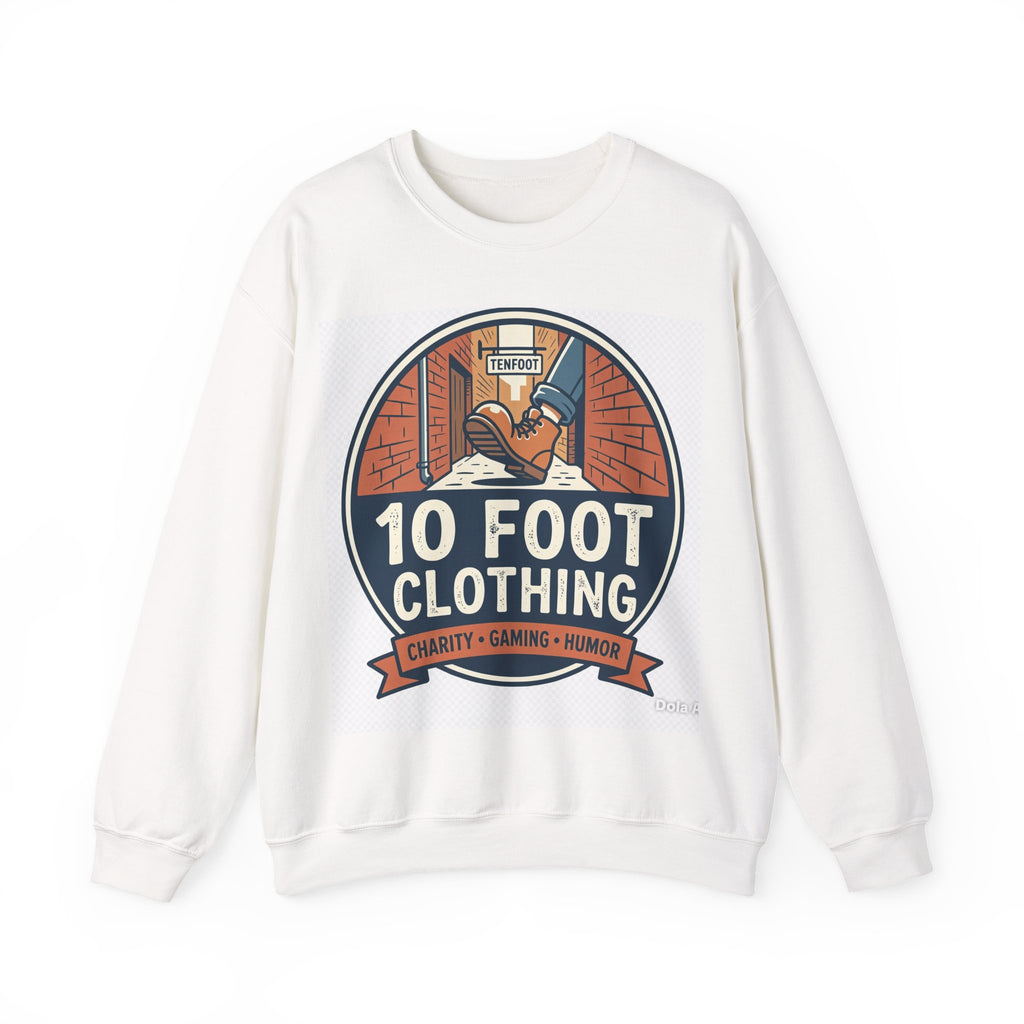 10 Foot Clothing Crewneck Sweatshirt — Retro Charity & Gaming Logo