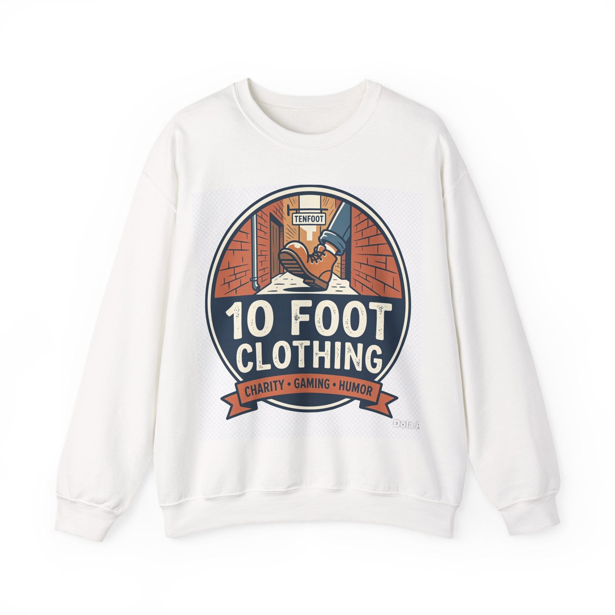 10 Foot Clothing Crewneck Sweatshirt — Retro Charity & Gaming Logo