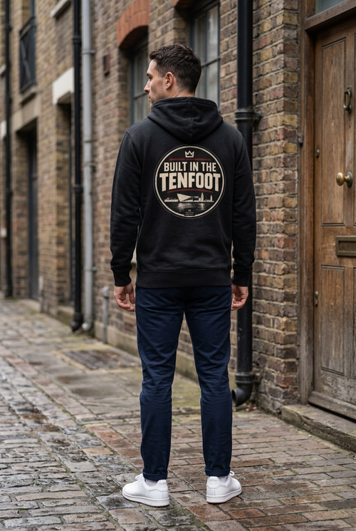 Built in the Tenfoot hoodie mockup
