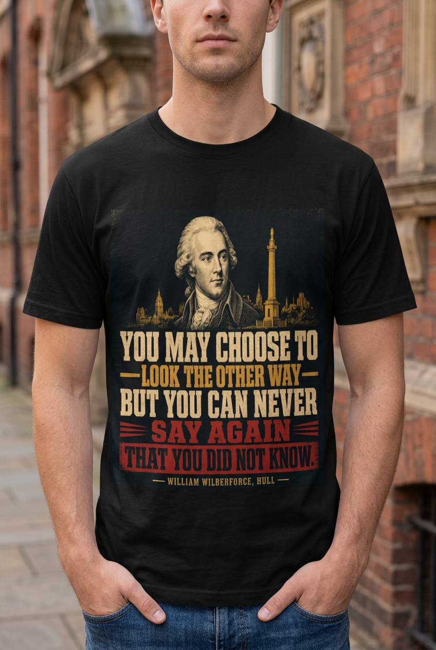 Wilberforce T-shirt lifestyle mockup